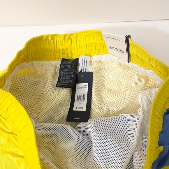 Tommy Hilfiger Yellow Swim Trunks Mens Size Medium - Picture 6 of 15